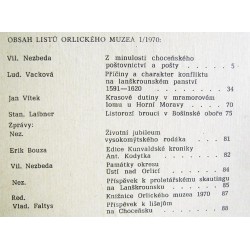 Listy orlického muzea 1970/V1